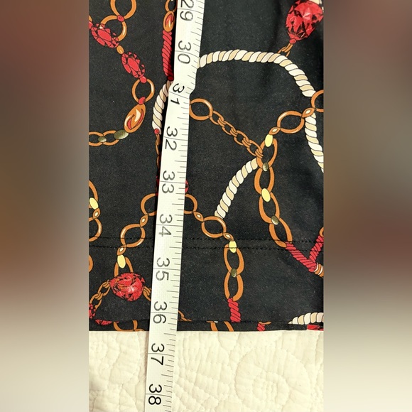 PRELOVED SZ L Lulu-B Chain Print Black Tunic top/mini dress - Picture 9 of 10